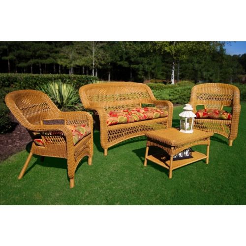 Portside Amber 4-Piece Garden Seating Set TO-PS4S-AMBER-EBP